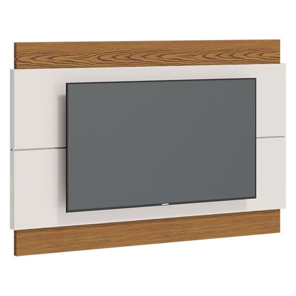 Painel Decorativo Sala de Estar 180cm Julien Off White/Freijó - Gran Belo
