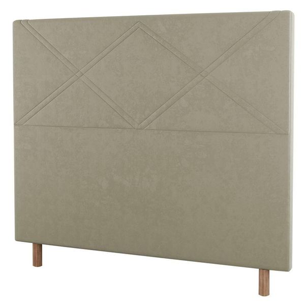 Cabeceira Cama Box Solteiro Cairo 90cm Corano Bege