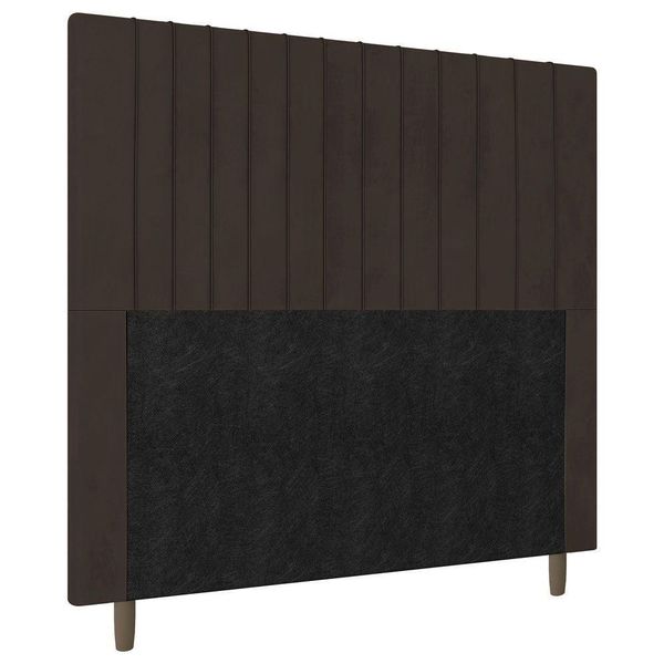 Cabeceira Cama Box Casal Queen Size Nala 160cm Suede Marrom