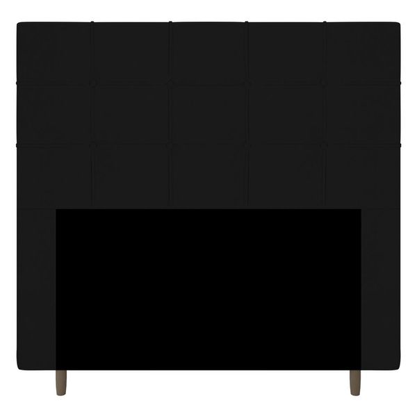 Cabeceira Cama Box Solteiro Leiria 90cm Suede Preto - Desk Design