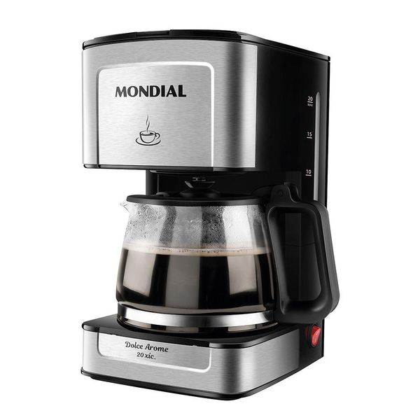 Cafeteira Mondial 20 xícaras Preto Inox 220V C-43-20X-SI  220V