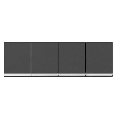 Armário Aéreo Para Cozinha Andréia 4 Portas 150 Cm Cinza Fosco - Ajl