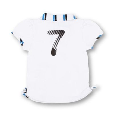 Camisa Polo Infantil Grêmio Feminina Oficial Tam 3 / Branco