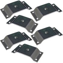 Kit 6 Chapinhas Chapa Elevada Fixação Pés Palito Rosca 5/16 Zincado G59