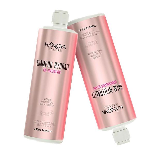 Kit Shampoo Hydrate + Balm Condicionador Hanova Expert 500ml