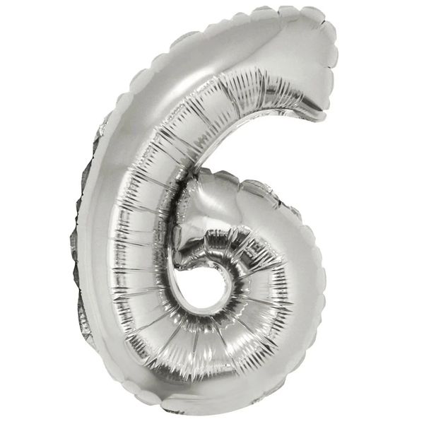 Balão Metalizado Silver Festas com Suporte Prateado 16 Balão Metalizado Silver Festas com Suporte Prateado 16