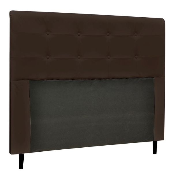 Cabeceira Luna Para Cama Box Casal 140 cm Corino Marrom - D'Rossi