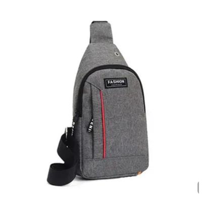 BOLSA MOCHILA IMPERMEÁVEL TRANSVERSAL CROSSBODY POCHETE DE PEITO PORTÁTIL ALÇA ÚNICA AJUSTÁVEL Único / Cinza
