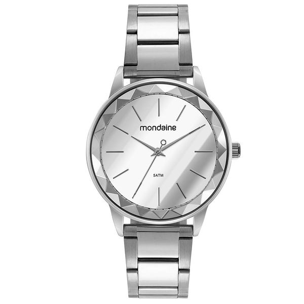 Relogio Mondaine Feminino Ref:32487l0mvne2 Espelhado Prateado
