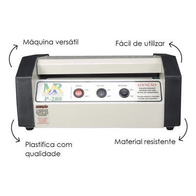 Plastificadora e Poliseladora Profissional P280 Ofício 220V