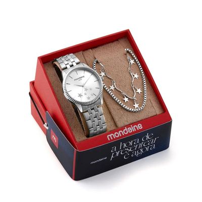 Kit Relógio Mondaine Feminino Analógico