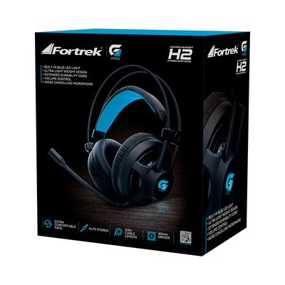 Fone de Ouvido Headset Gamer Fortrek PRO H2 Preto - AC2465