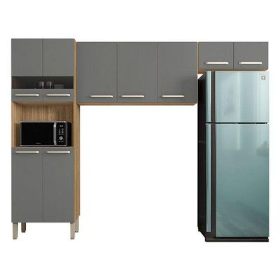 Kit Cozinha Ambiente Versalhes 3 Peças Freijó Gris - Kits Paraná