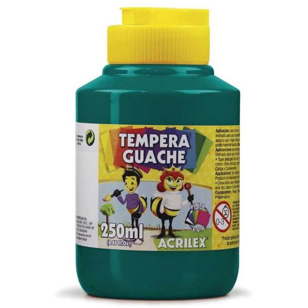 TEMPERA GUACHE 250ML VERDE BANDEIRA ACRILEX