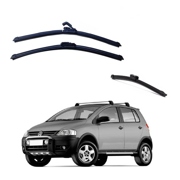 Kit Palhetas Limpador Parabrisa Para-brisa Volkswagen Crossfox 2003 à 2010