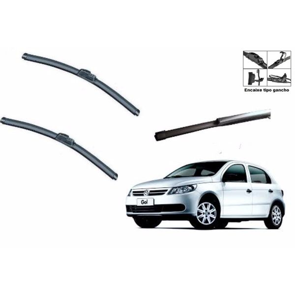 Kit Palheta Limpador Parabrisa Para-brisa Volkswagen Gol G5