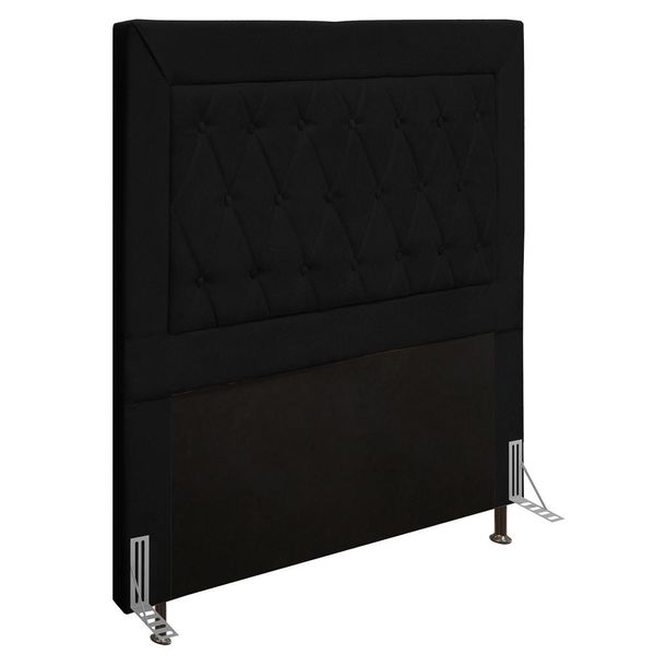 Cabeceira Cama Box Solteiro 90cm D10 Turmalina Corano Preto - Mpozenato