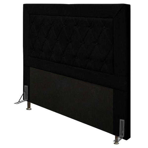 Cabeceira Cama Box Casal 140cm D10 Turmalina Corano Preto - Mpozenato