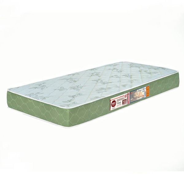 Colchão Solteiro Sleep Max Espuma D33 120x203x25cm Branco/Verde - Castor