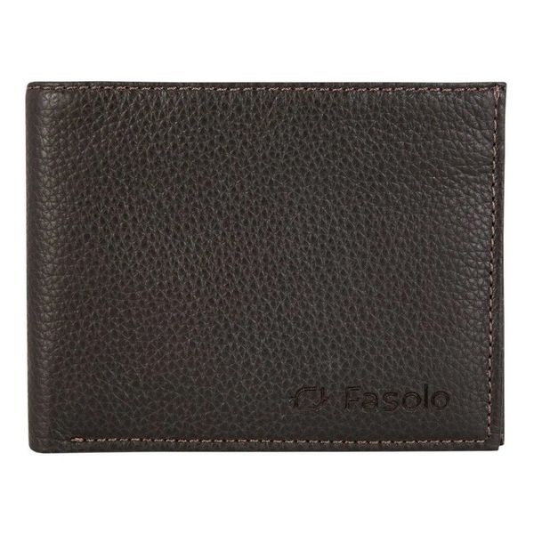 CARTEIRA MASCULINA COURO FASOLO ZÍPER NA NOTA H045 MARROM Cor:Marrom;Tamanho:Único;Gênero:Homem