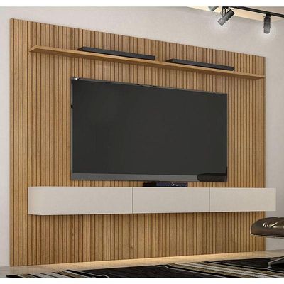 Home Suspenso Frisado Curitiba 2240 Com Nicho Cinamomo Off White - Valdemóveis