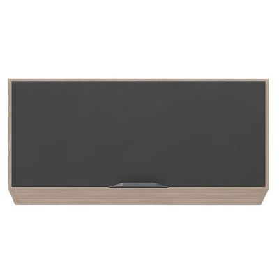 Armário Aéreo Para Cozinha Firenze 1 Porta Avena Grafito - Demóbile