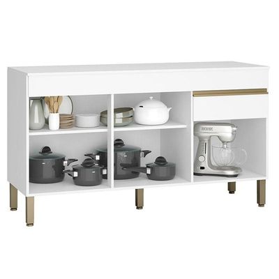 Balcão De Pia Ambiente Line 150 Cm Com Tampo Supremo - Kits Paraná