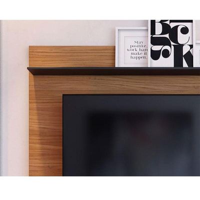 Painel Para Tv Suspenso Maia Noce Milano Preto Acetinado - Colibri