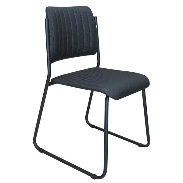 Cadeira Estofada Lunis Linho 753 F02 Preto - Mpozenato
