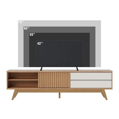 Rack Bancada Veneza Freijó Off White Matte - Colibri