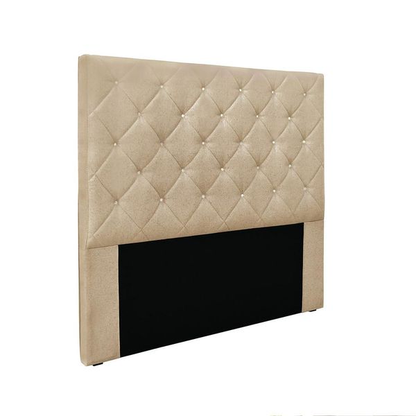 Cabeceira Cama Box Queen 160 cm Tania Linho Dourado S04 - D'Rossi