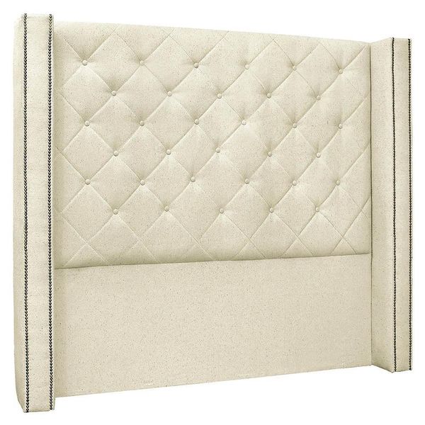 Cabeceira Casal Queen Cama Box 160cm Louise S06 Linho Pérola - Mpozenato