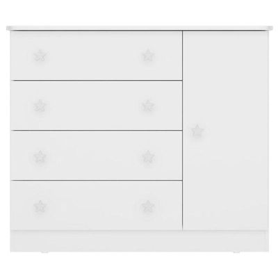 Cômoda Infantil Doce Sonho 2561 Branco Brilho - Qmovi
