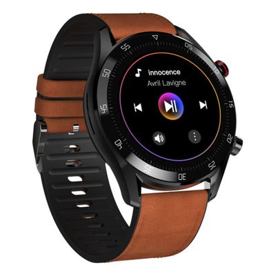 Smartwatch Philco Psw02pm Hit Wear 45mm 1,2 Preto Bluetoo Cor Da Pulseira Marrom
