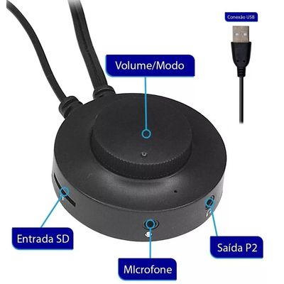 Caixa De Som Bluetooth Cartão Sd Usb Para Pc Notebook e Celular Rgb