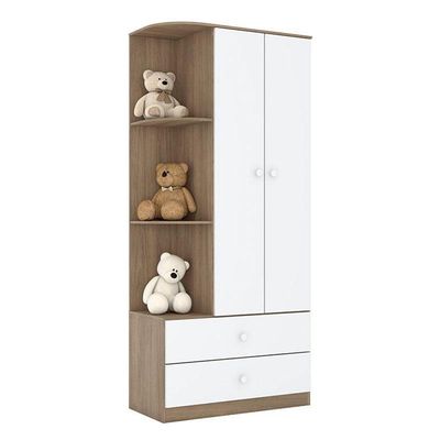 Cômoda E Guarda Roupa Infantil Amarelinha Rústico Branco - Henn