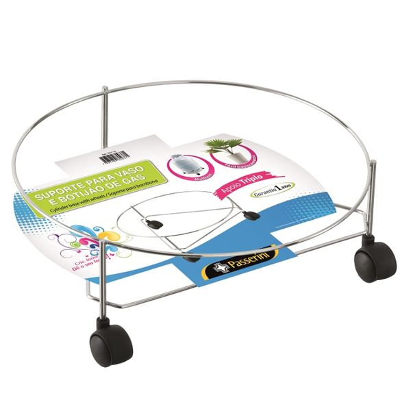 Suporte para Vaso de Plantas Porta Botijão de Gás com Rodas Reforçadas Suporte para Vaso de Plantas Porta Botijão de Gás com Rodas Reforçadas