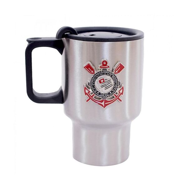 Caneca De Inox Corinthians Corpo Alargado 410ml