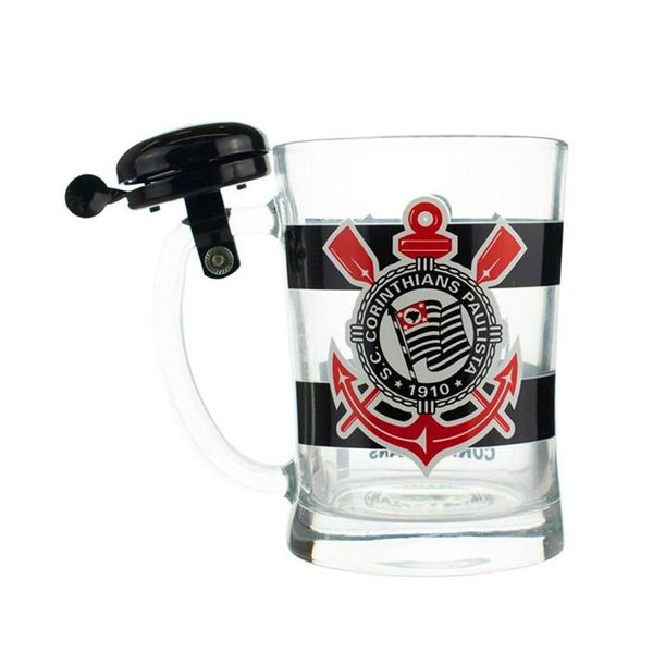 Caneca De Vidro Corinthians Com Campainha 650ml Oficial