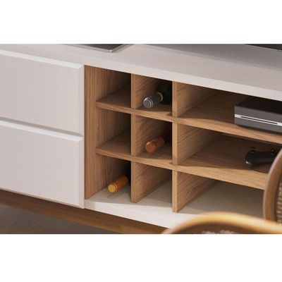 Rack Bancada Noronha 1.8 Off White Matte Freijó - Colibri