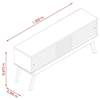 Rack Bancada Frizz 1.5 Cinamomo Off White - Madetec