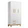 Berço Americano 4315 E Guarda Roupa 4340 Q Encanto Slim Branco Acetinado - Qmovi