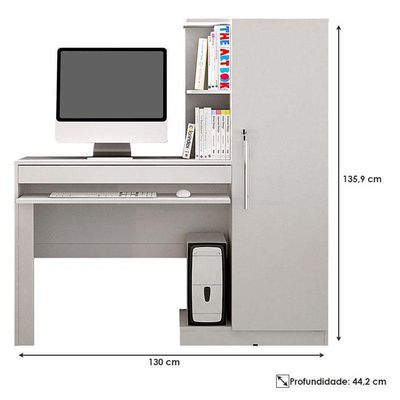 Escrivaninha Office Branco - Valdemóveis