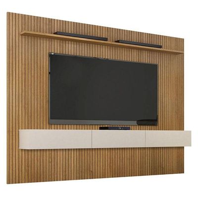 Home Suspenso Frisado Ambiente Curitiba 2240 Com Nicho Cinamomo Off White - Valdemóveis