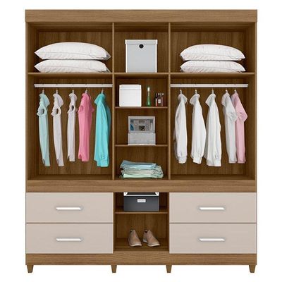 Guarda Roupa Casal Guarujá Amêndola Off White - Demóbile