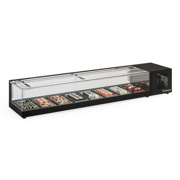 Vitrine Refrigerada De Bancada Sem Bandejas Gvrs200 Gelopar Expositor Preto 110v