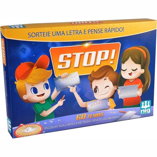 Jogo Stop - Cartelas e Roleta - NIG