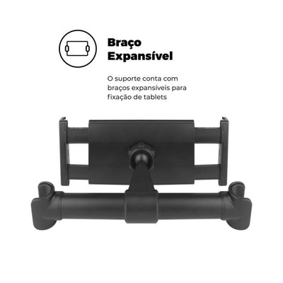 Suporte Veicular Tank Car para encosto do carro compatível com celular e Tablet's de até 11 polegadas - Gshield