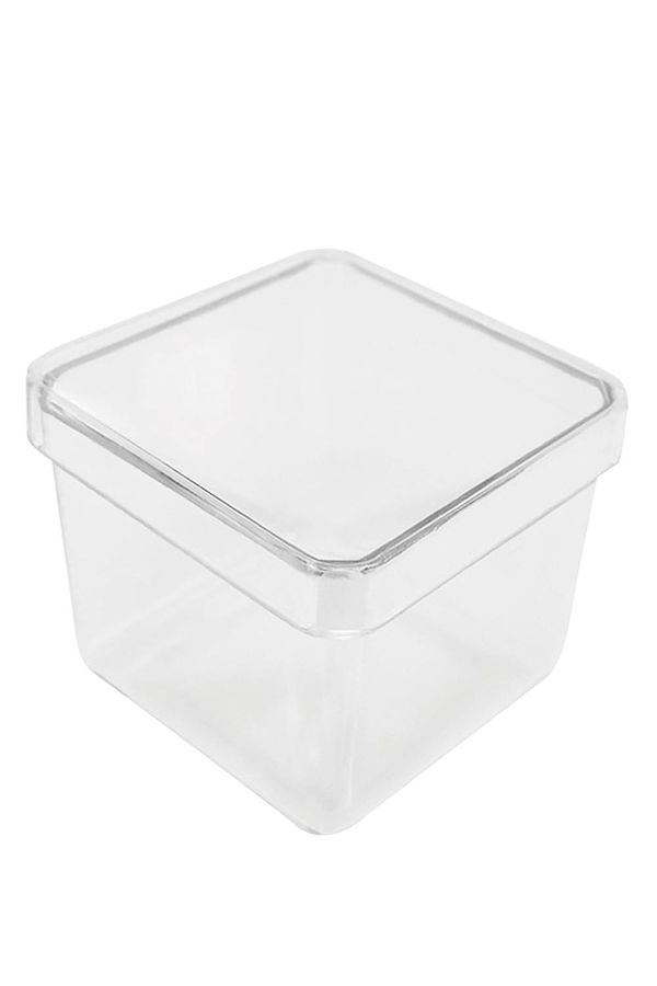 Lembrancinha Caixa Quadrada Massari 4x4cm com 10 Unidades Cristal