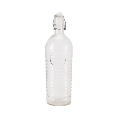 Garrafa de Vidro Le Retrô com Tampa Transparente 1L